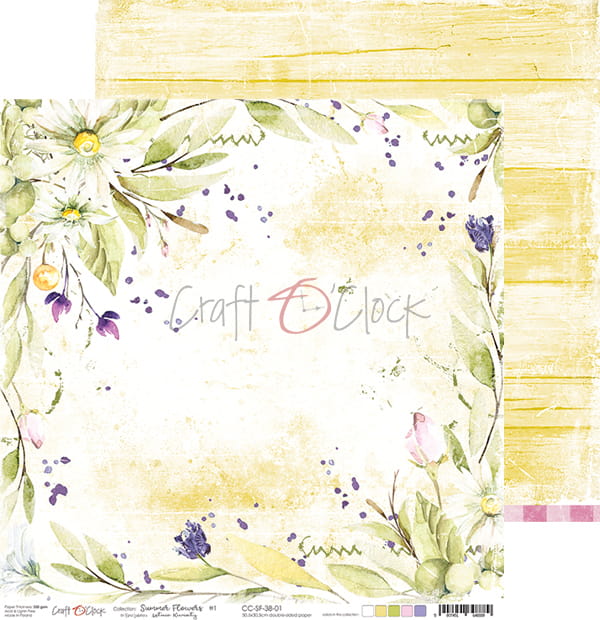 SUMMER FLOWERS 12" X 12" SET OF PAPERS