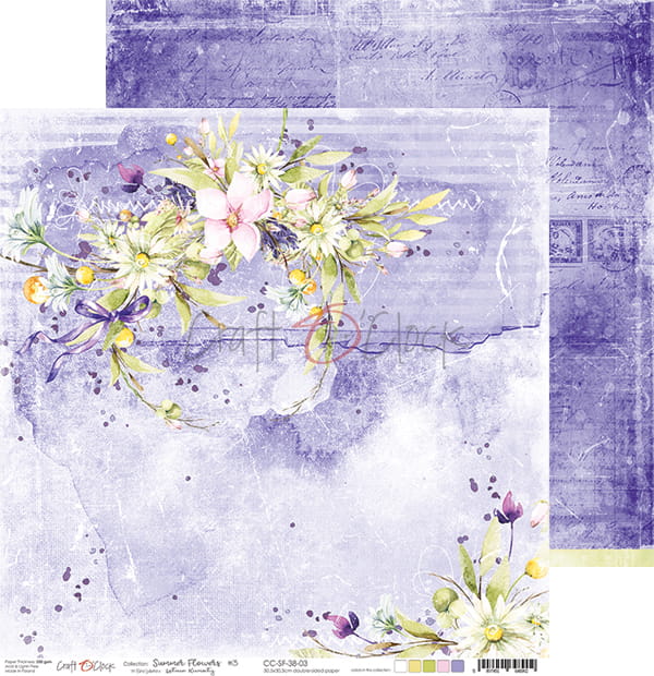 SUMMER FLOWERS 12" X 12" SET OF PAPERS