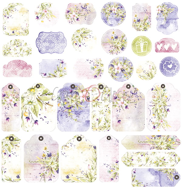 SUMMER FLOWERS 12" X 12" SET OF PAPERS