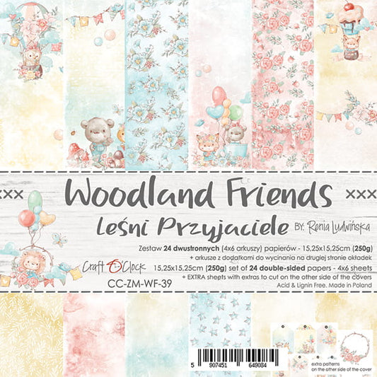 WOODLAND FRIENDS 6" X 6" SET OF PAPERS