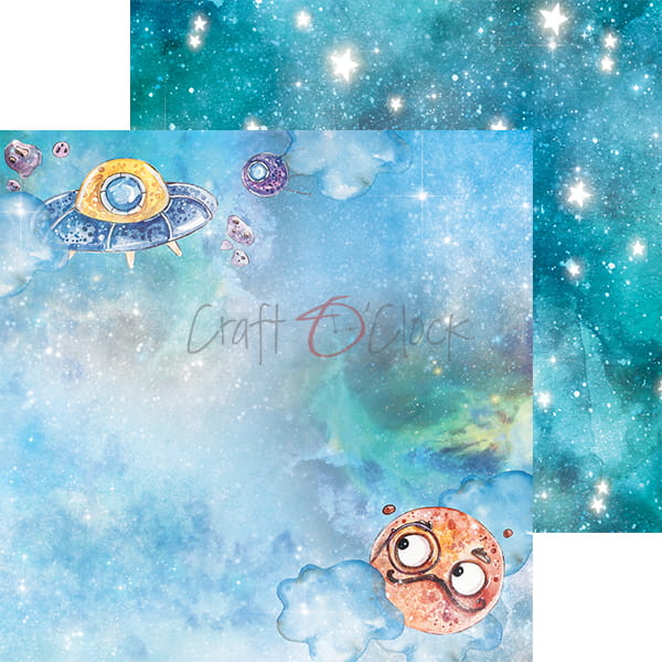 COSMIC ADVENTURES 8" X 8" SET OF PAPERS