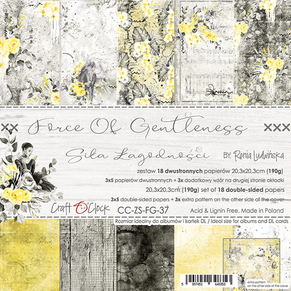 FORCE OF GENTLENESS 8" X 8" SET OF PAPERS