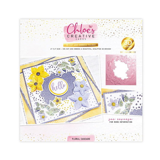 CHLOES CREATIVE CARDS 3D CUT & EMBOSS FOLDER - FLORAL CASCADE