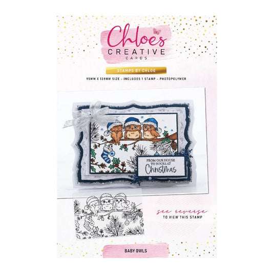 CHLOES CREATIVE CARDS PHOTOPOLYMER STAMP SET - BABY OWLS