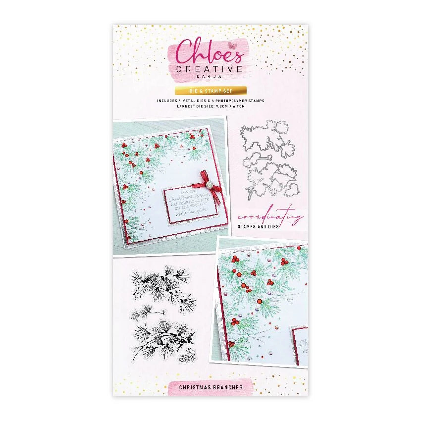 CHLOES CREATIVE CARDS DIE & STAMP SET - CHRISTMAS BRANCHES