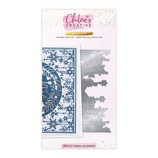 CHLOES CREATIVE CARDS METAL DIE - CRYSTAL SNOWFLAKE BORDER