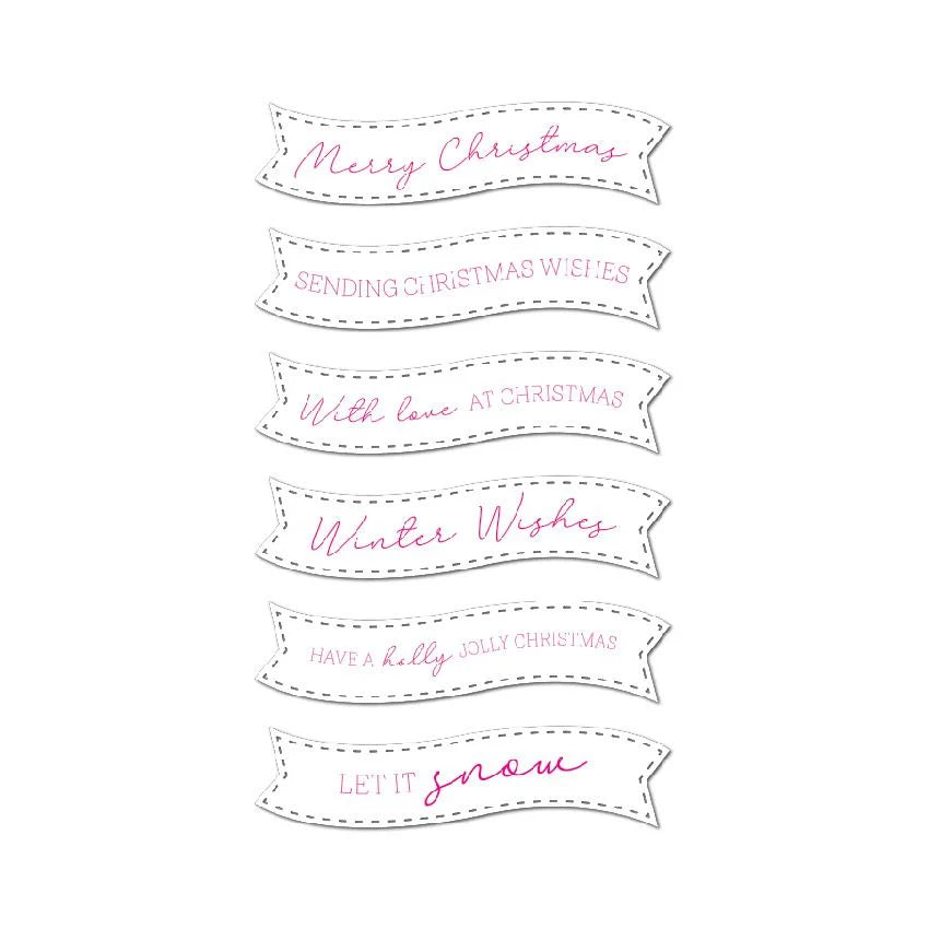 CHLOES CREATIVE CARDS CHRISTMAS SENTIMENT BANNERS DIE & STAMP SET