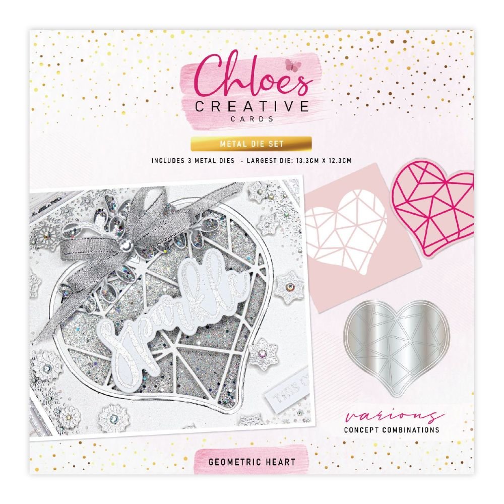 CHLOES CREATIVE CARDS METAL DIE SET - GEOMETRIC HEART