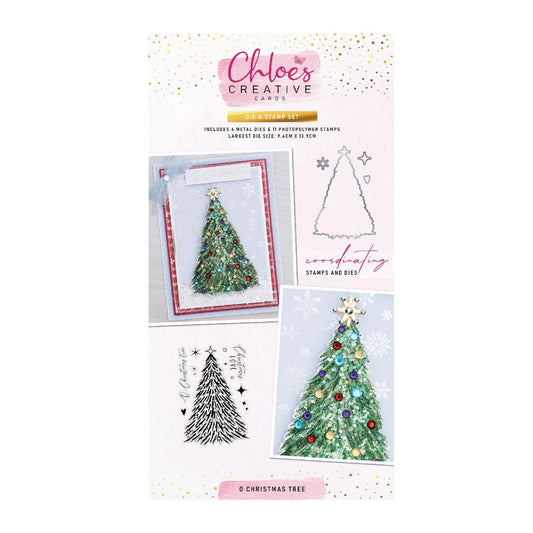 CHLOES CREATIVE CARDS DIE & STAMP SET - O CHRISTMAS TREE