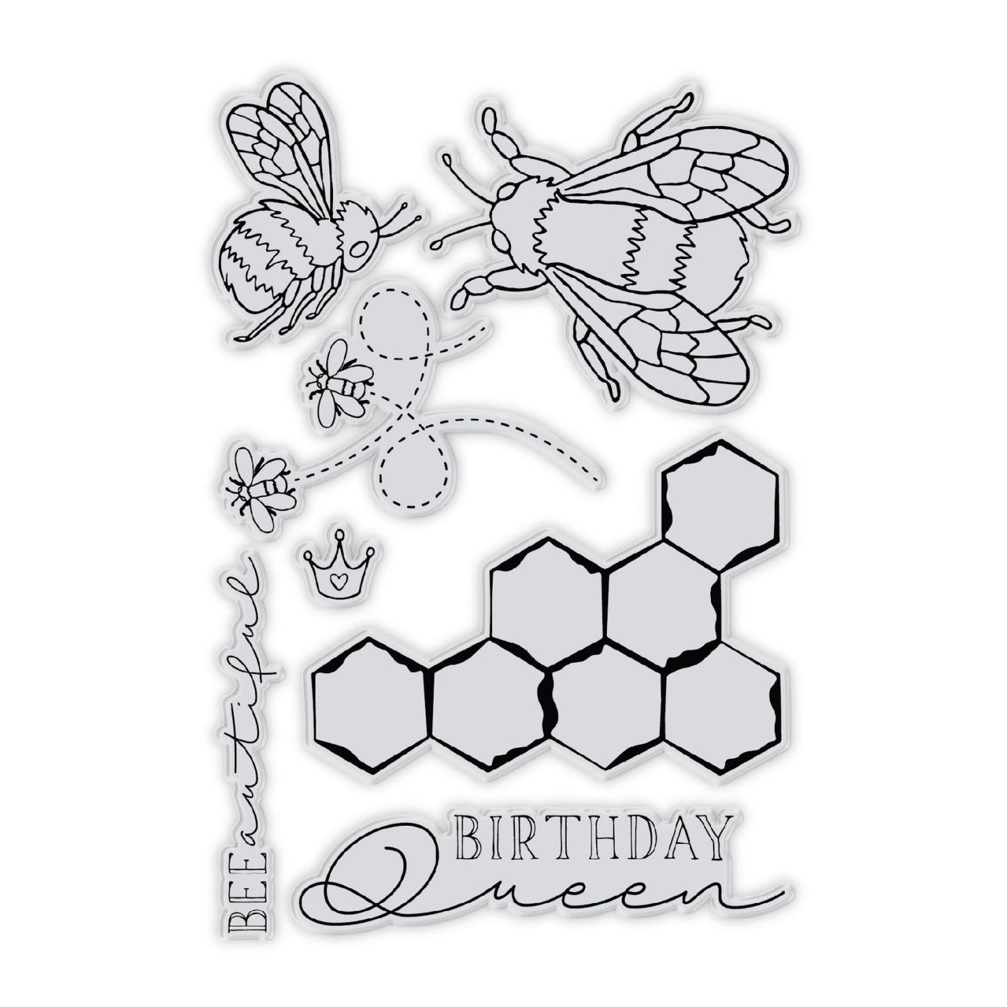 CHLOES CREATIVE CARDS DIE & STAMP SET - QUEEN BEE