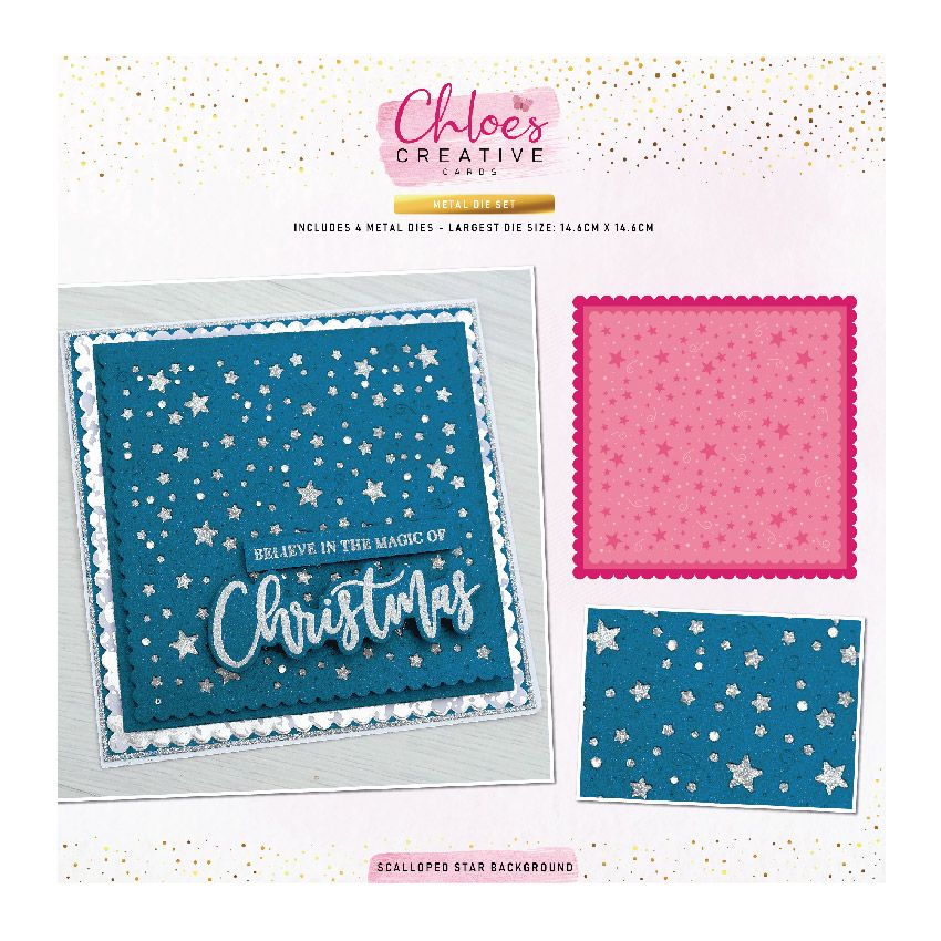 CHLOES CREATIVE CARDS METAL DIE SET - SCALLOPED STAR BACKGROUND