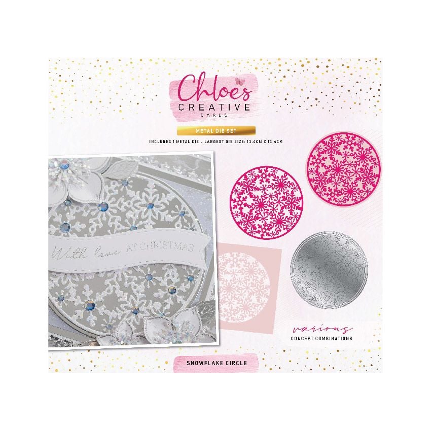 CHLOES CREATIVE CARDS METAL DIE SET - SNOWFLAKE CIRCLE