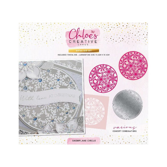 CHLOES CREATIVE CARDS METAL DIE SET - SNOWFLAKE CIRCLE