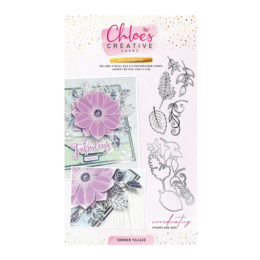 CHLOES CREATIVE CARDS DIE & STAMP SET - SUMMER FOLIAGE