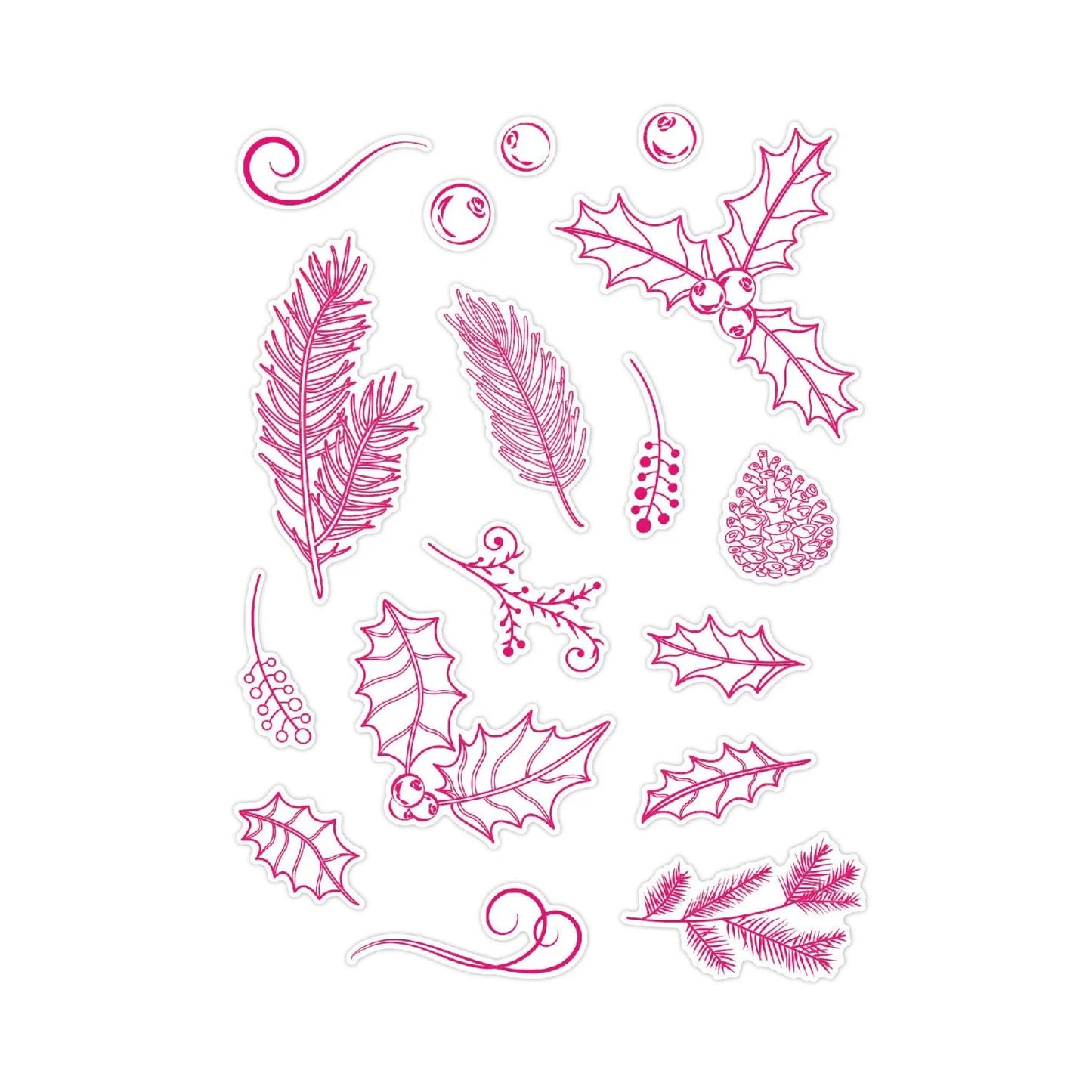 CHLOES CREATIVE CARDS DIE & STAMP SET - WINTER FOLIAGE