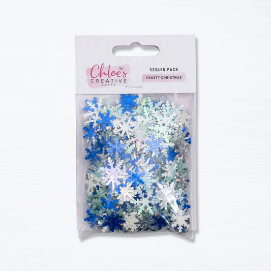 CHLOES CREATIVE CARDS SEQUIN PACK - FROSTY CHRISTMAS