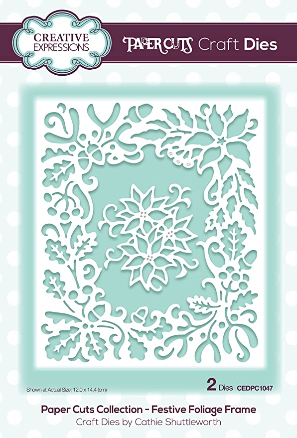 FESTIVE FOLIAGE FRAME METAL DIE BY CREATIVE EXPRESSIONS