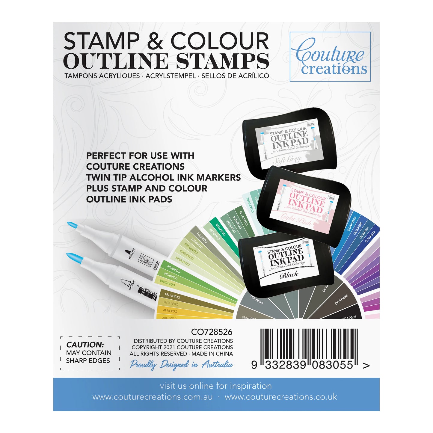 STAMP AND COLOUR OUTLINE STAMP - TIERED TREE - BY COUTURE CREATIONS