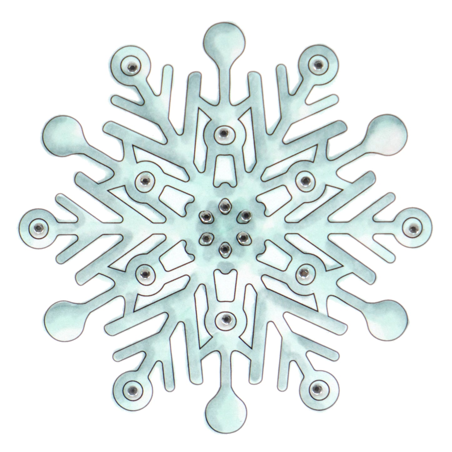 STAMP AND COLOUR OUTLINE STAMP - SNOWFLAKE - BY COUTURE CREATIONS