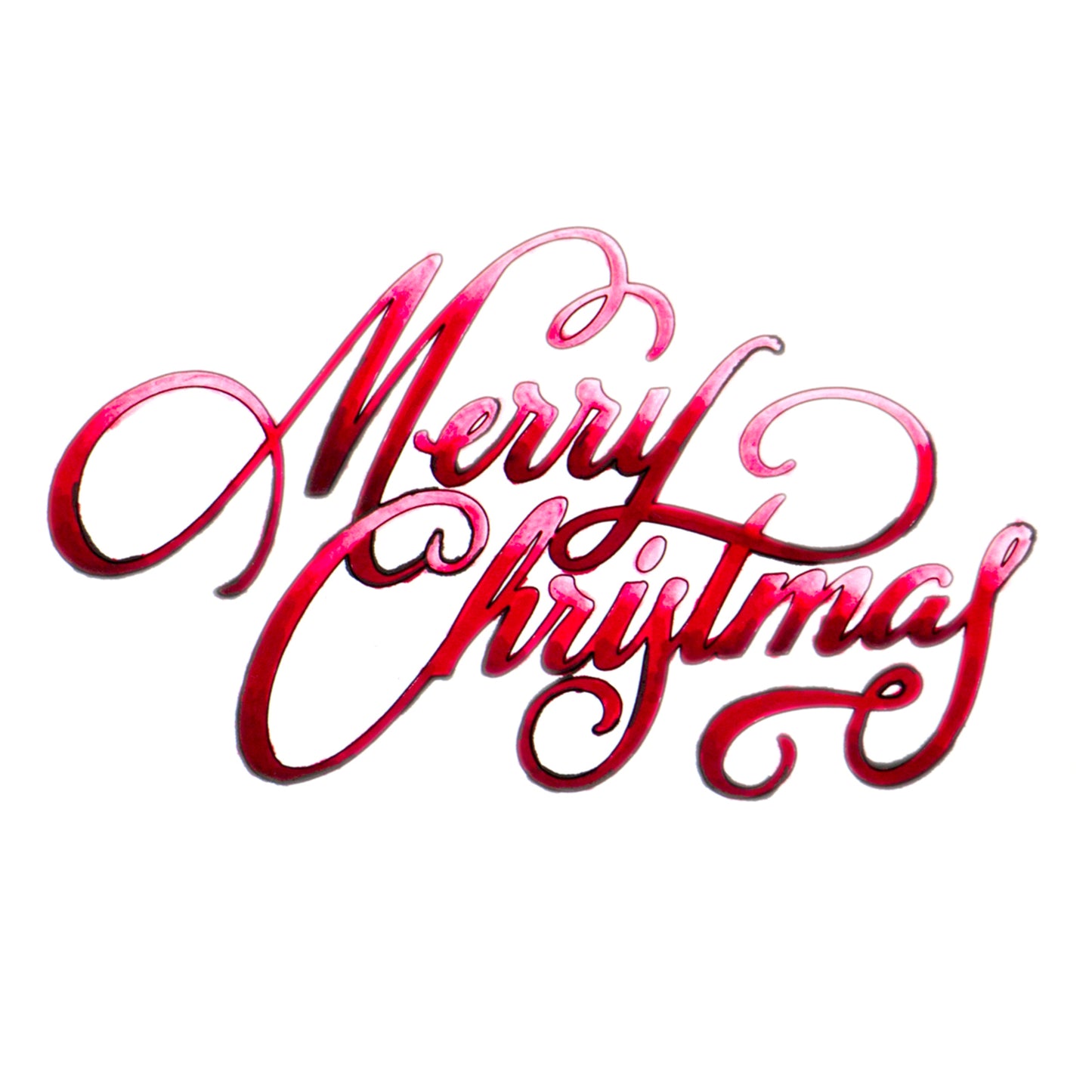 STAMP AND COLOUR OUTLINE STAMP - MERRY CHRISTMAS - BY COUTURE CREATIONS