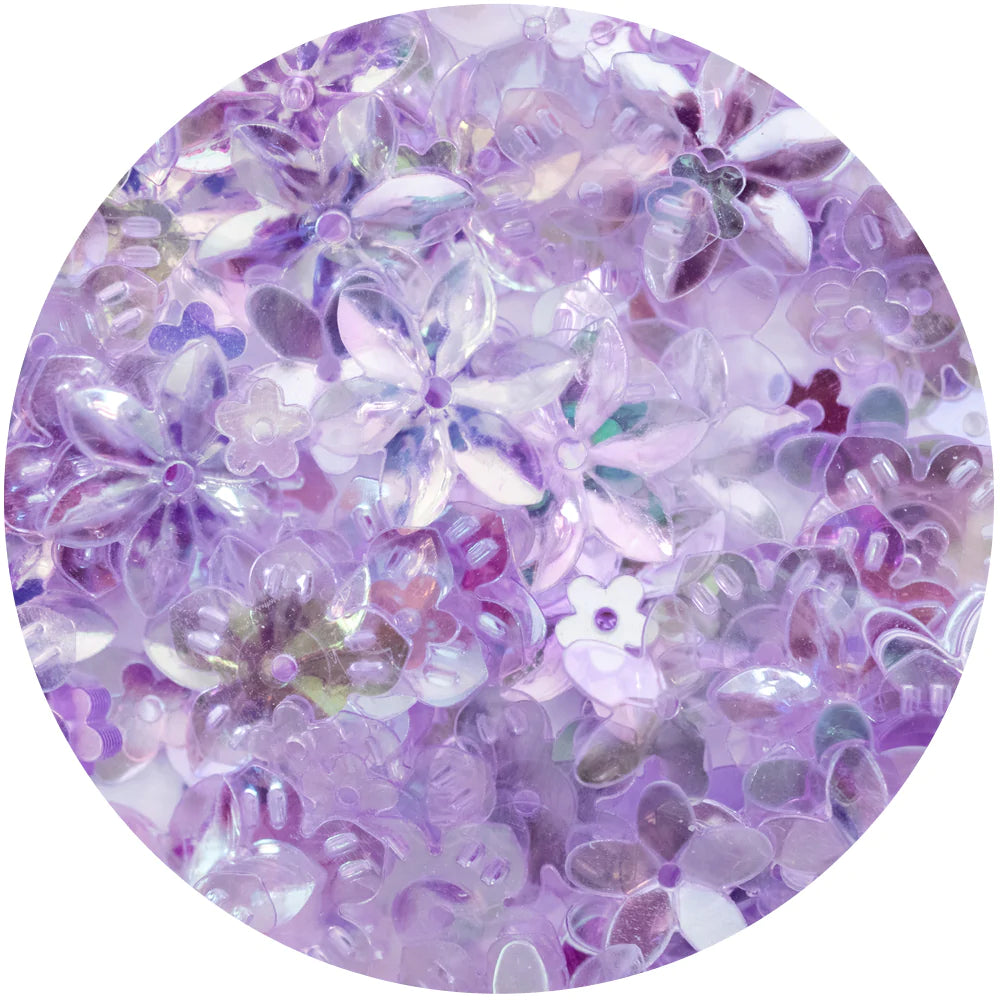 CHLOES CREATIVE CARDS FLORAL SEQUINS - LILACS