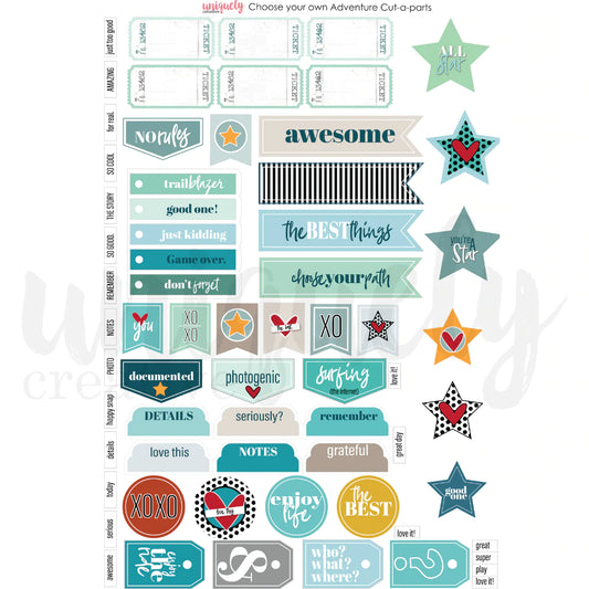 CHOOSE YOUR OWN ADVENTURES A4 CUT-A-PART SHEET BY UNIQUELY CREATIVE