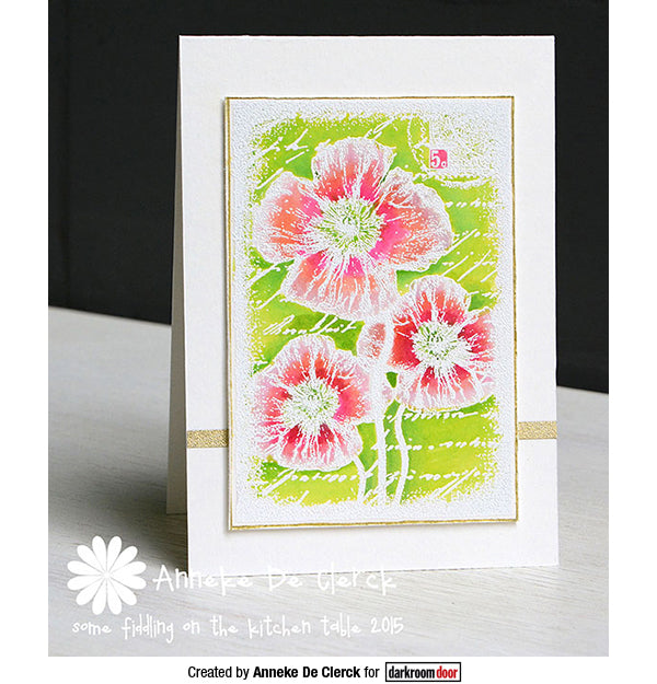 COLLAGE STAMP - PRETTY POPPIES BY DARKROOM DOOR