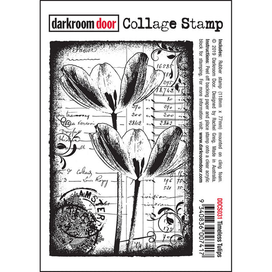 COLLAGE STAMP - TIMELESS TULIPS BY DARKROOM DOOR