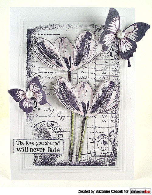 COLLAGE STAMP - TIMELESS TULIPS BY DARKROOM DOOR