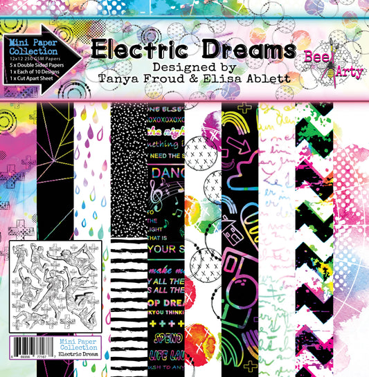 ELECTRIC DREAMS 12" X 12" MINI PAPER COLLECTION PACK - BEE ARTY
