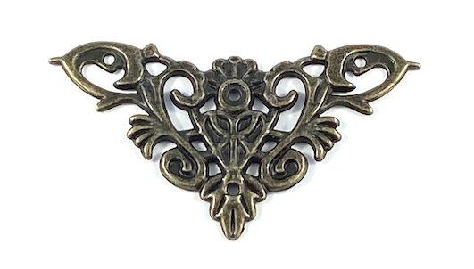 EMBELLISHMENT - FILIGREE ANTIQUE FINDING HEART WING