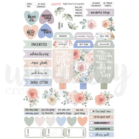 HIGH TEA A4 CUT-A-PART SHEET BY UNIQUELY CREATIVE