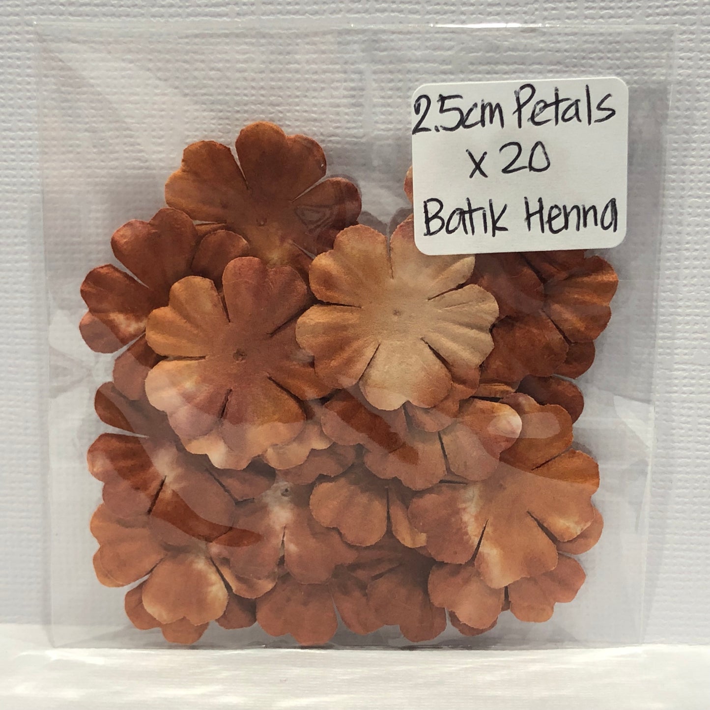 BATIK HENNA 2.5CM PETALS - 20 PACK - GREEN TARA