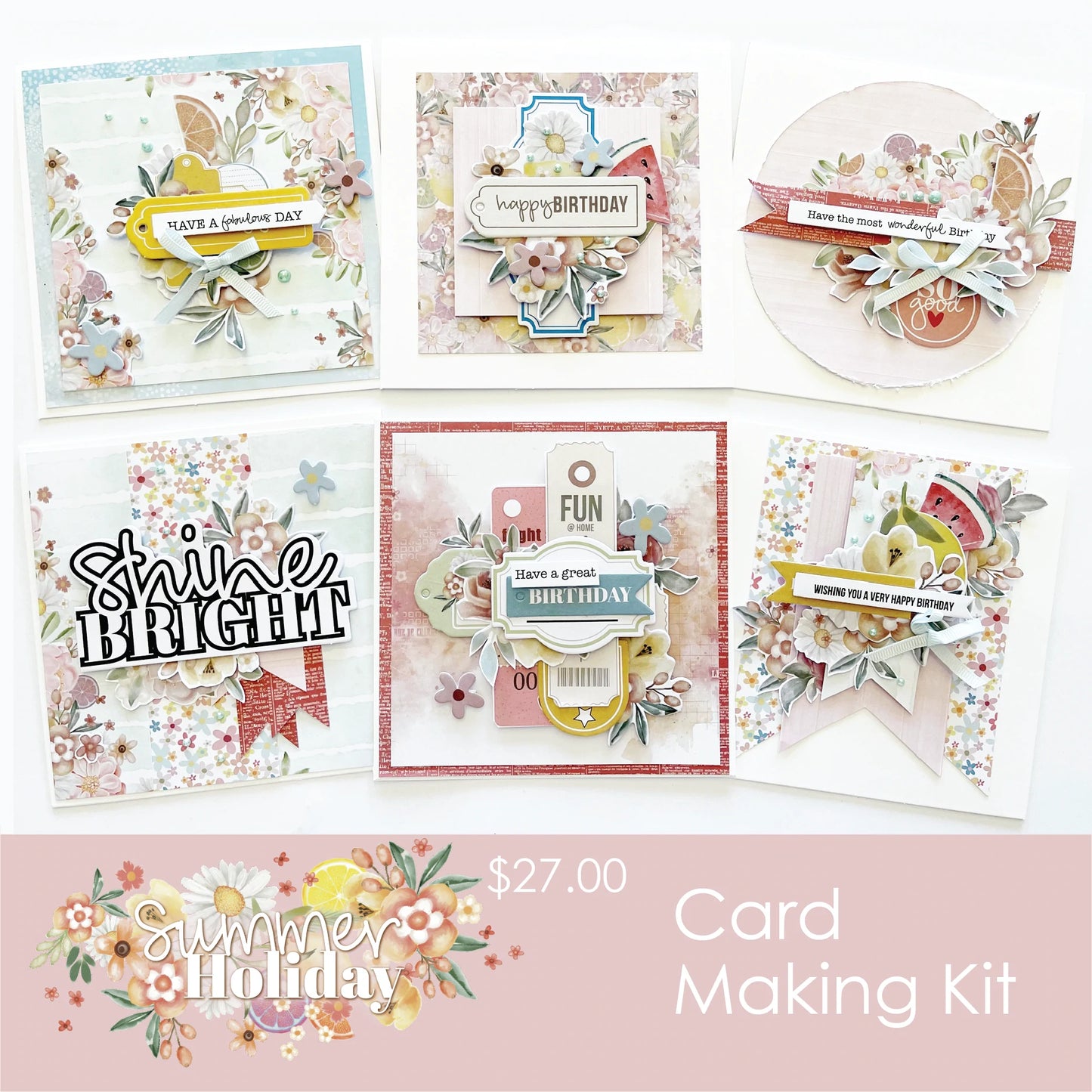 SUMMER HOLIDAY CARD MAKING KIT BY UNIQUELY CREATIVE