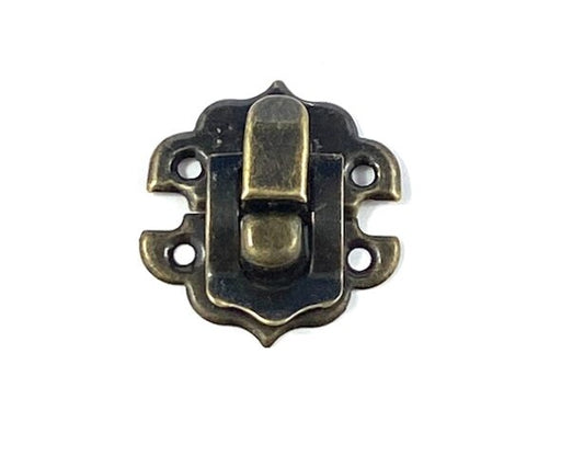 LOCK LATCH DECORATIVE SCALLOP DARK BRONZE