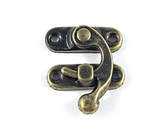 LOCK - NARROW LATCH HOOK CLOSURE - BRONZE