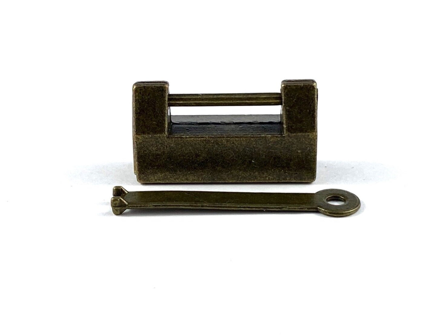 PLAIN BOX LOCK WITH KEY - GOLDEN BRONZE