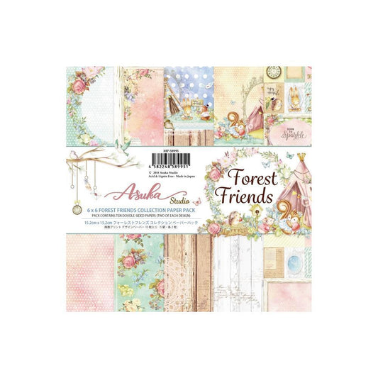 FOREST FRIENDS 6" X 6" COLLECTION PAPER PACK BY ASUKA STUDIO