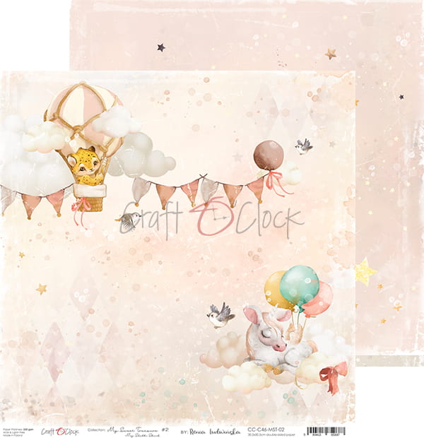 MY SWEET TREASURE 12" X 12" SET OF PAPERS - CRAFT O'CLOCK