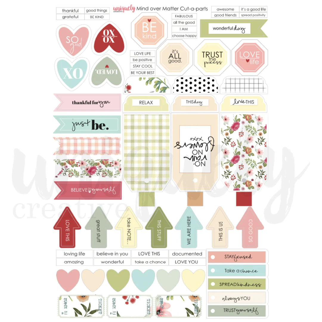 MIND OVER MATTER A4 CUT-A-PART SHEET BY UNIQUELY CREATIVE