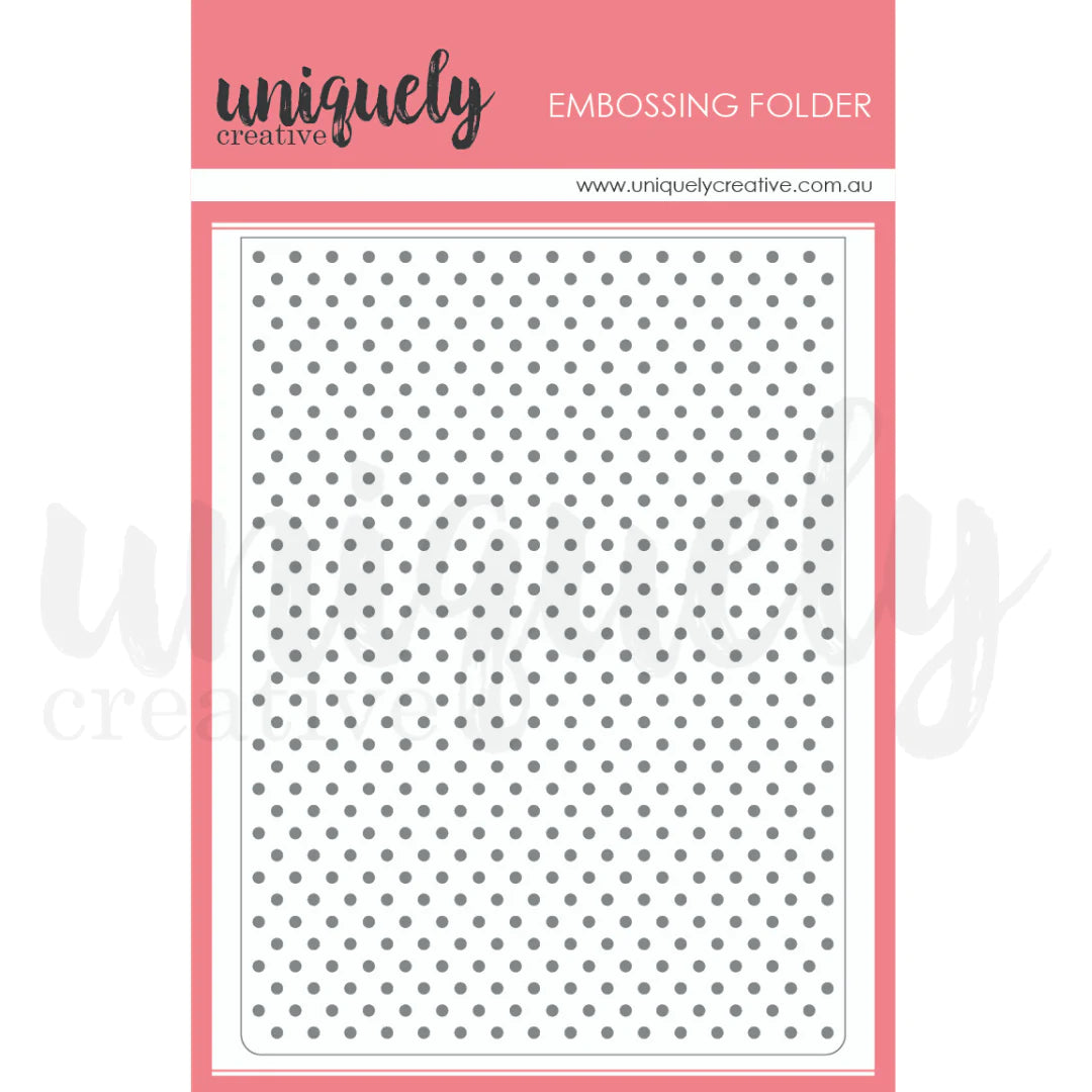 POLKA DOTS EMBOSSING FOLDER BY UNIQUELY CREATIVE