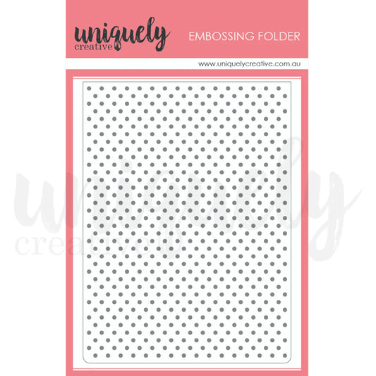 POLKA DOTS EMBOSSING FOLDER BY UNIQUELY CREATIVE