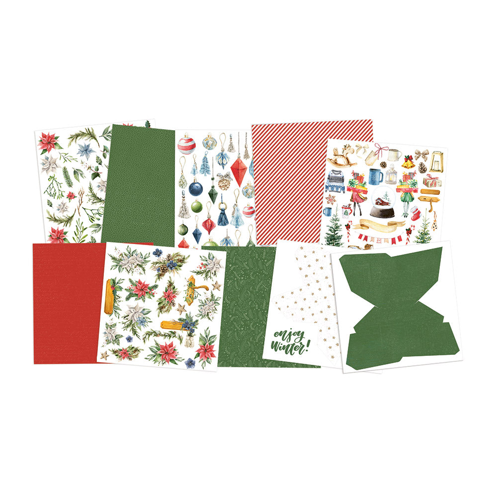 COSY WINTER -RED AND GREEN 12" x 12" MAXI CREATIVE PAD BY P13