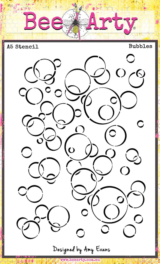 BUBBLES A5 STENCIL BY BEE ARTY