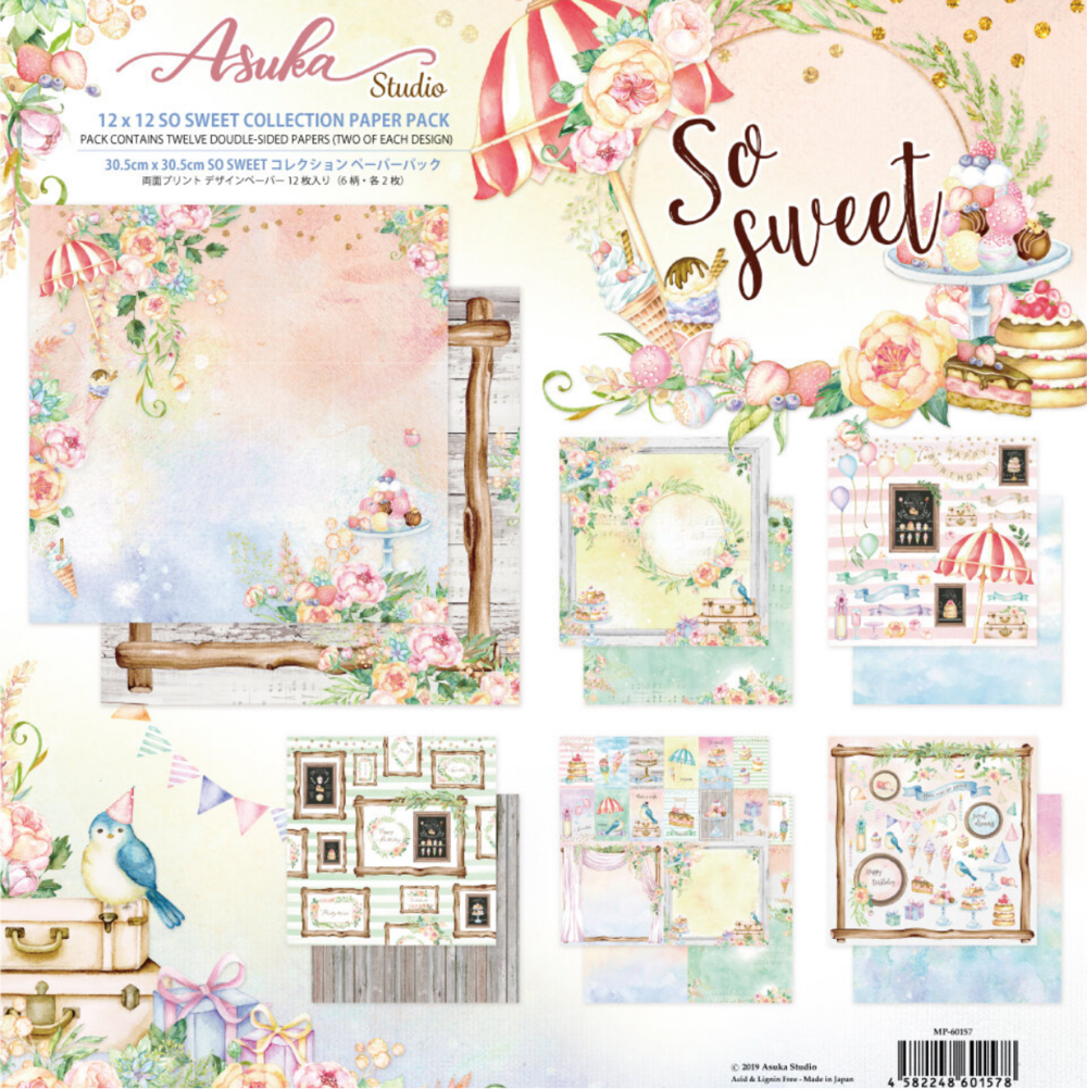 SO SWEET 12" X 12" COLLECTION PAPER PACK BY ASUKA STUDIO