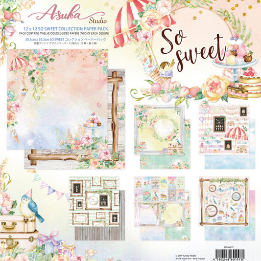 SO SWEET 12" X 12" COLLECTION PAPER PACK BY ASUKA STUDIO