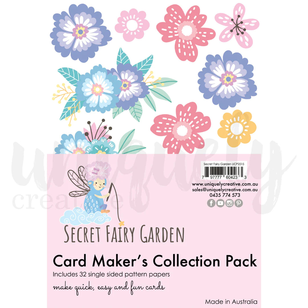 SECRET FAIRY GARDEN A5 CARD MAKER'S COLLECTION PACK BY UNIQUELY CREATIVE