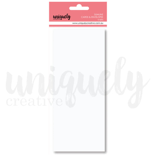 PACK OF 10 SLIMLINE CARDS & ENVELOPES FROM UNIQUELY CREATIVE