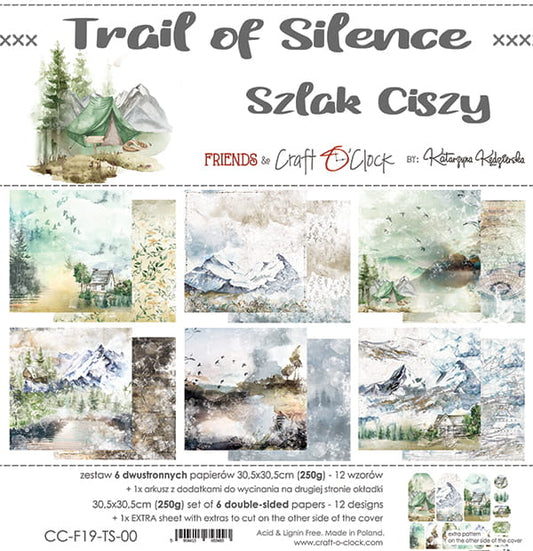 TRAIL OF SILENCE 12" X 12" SET OF PAPERS - CRAFT O'CLOCK