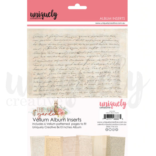 THE STORY GARDEN - VELLUM ALBUM INSERTS BY UNIQUELY CREATIVE